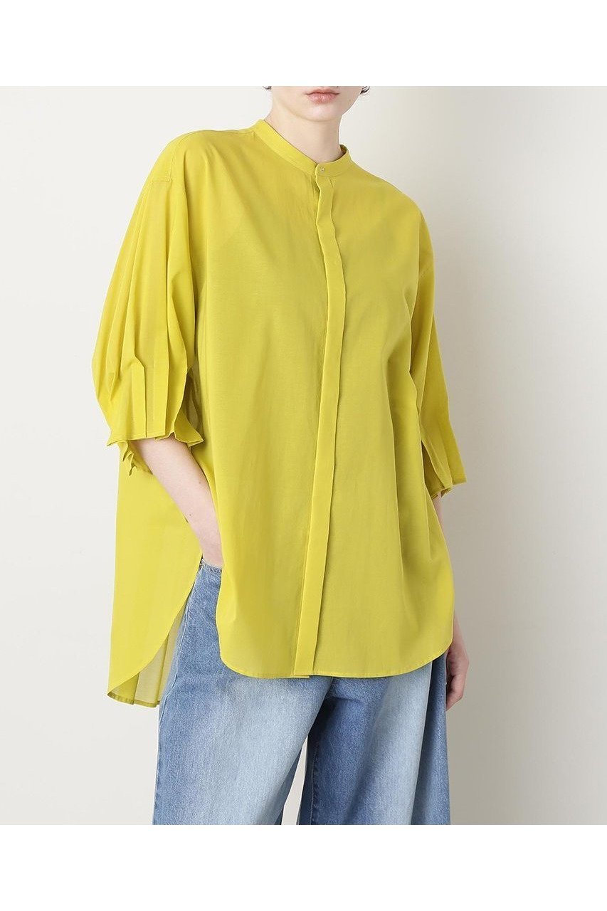 【ヒューエルミュージアム/hueLe Museum】の【STUMBLY】Tuck Sleeve Shirt インテリア・キッズ・メンズ・レディースファッション・服の通販 founy(ファニー) 　ファッション　Fashion　レディースファッション　WOMEN　トップス・カットソー　Tops/Tshirt　シャツ/ブラウス　Shirts/Blouses　ショート　Short　スリーブ　Sleeve　ハーフ　Half　フォルム　Form　イエロー|ID: prp329100004579123 ipo3291000000032438794