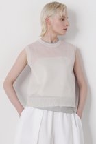 【ヒューエルミュージアム/hueLe Museum】の【hLM】シアーニットタンク ホワイト|ID:prp329100004579124