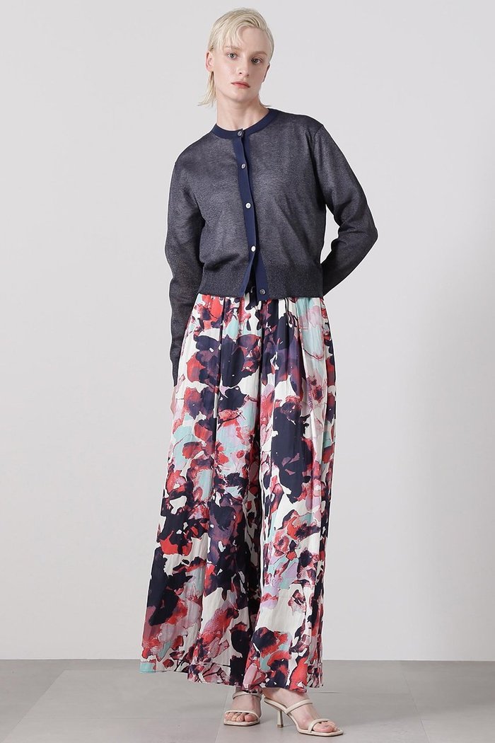 【ヒューエルミュージアム/hueLe Museum】の【hLM】ビッグフラワープリントギャザーパンツ インテリア・キッズ・メンズ・レディースファッション・服の通販 founy(ファニー) https://founy.com/ ファッション Fashion レディースファッション Fashion for Women パンツ Pants & Trousers エレガント 上品 Elegant ギャザー Gathered, Ruffled シルク Silk, 100% Silk ドレープ Drape, Draping Fabric フラワー Flower, Floral プリント Print, Printed Pattern ロング Long, Long-Length ヴィンテージ Vintage Style |ID: prp329100004579128 ipo3291000000035700057