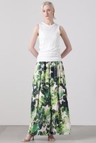 【ヒューエルミュージアム/hueLe Museum】の【hLM】ビッグフラワープリントギャザーパンツ 人気、トレンドファッション・服の通販 founy(ファニー) ファッション Fashion レディースファッション Fashion for Women パンツ Pants & Trousers エレガント 上品 Elegant ギャザー Gathered, Ruffled シルク Silk, 100% Silk ドレープ Drape, Draping Fabric フラワー Flower, Floral プリント Print, Printed Pattern ロング Long, Long-Length ヴィンテージ Vintage Style thumbnail グリーン|ID: prp329100004579128 ipo3291000000035700061