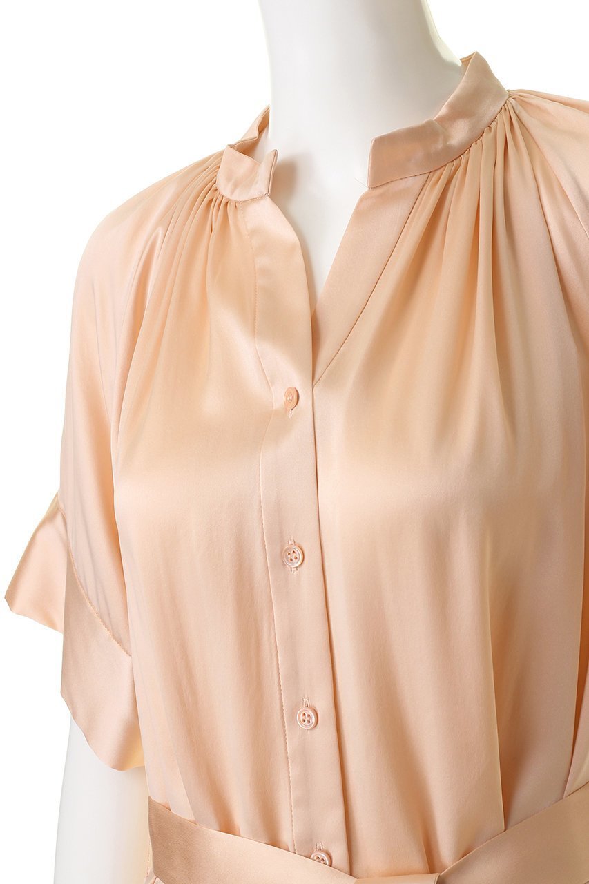 【ベイジ,/BEIGE,】のYEW/シャツワンピース 人気、トレンドファッション・服の通販 founy(ファニー) 　ファッション　Fashion　レディースファッション　Fashion for Women　ワンピース　Dresses　シャツワンピース / 1枚で着映えコーデ　Shirt Dresses　チュニック　Tunic Tops & Dresses　なめらか　Smooth, Silky Texture　サテン　Satin, Glossy Fabric　シルク　Silk, 100% Silk　チュニック　Tunic, Long Top　ピーチ　Peach, Soft Touch　リボン　Ribbon, Bow　リュクス　Luxury, Elegant, High-End, Chic　ロング　Long, Long-Length　エレガント 上品　Elegant　洗える　Machine Washable　other-5|ID: prp329100004579134 ipo3291000000032903660