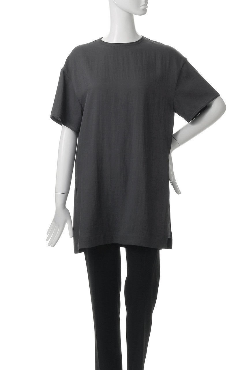 【アンクレイヴ/uncrave】のドレープツイル Tブラウス 人気、トレンドファッション・服の通販 founy(ファニー) 　ファッション　Fashion　レディースファッション　Fashion for Women　トップス・カットソー　Cut & Sew Tops　シャツ・ブラウス・オフィスカジュアル　Elegant Blouses & Button-Ups　ショート　Short, Short Length　スリット　Slit, Slit Detail　スリーブ　Sleeve, Long Sleeve / Short Sleeve　エレガント 上品　Elegant　夏　Summer　ビジネス 仕事 通勤　Business / Work / Commuting　other-2|ID: prp329100004579138 ipo3291000000036393451