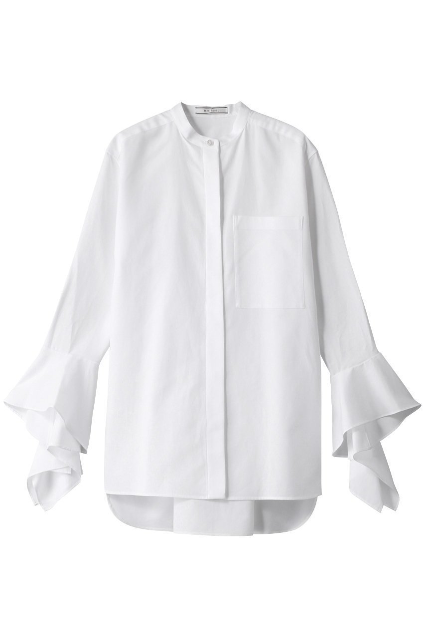 【ベイジ,/BEIGE,】のPERSIMMOM(パーシモン)/バンドカラーシャツ 人気、トレンドファッション・服の通販 founy(ファニー) 　ファッション　Fashion　レディースファッション　Ladies' Fashion Online　トップス・カットソー　Tops/Tshirt　シャツ/ブラウス　Shirts/Blouses　アシンメトリー　Asymmetry　カフス　Cuffs　コンパクト　Compact　スリーブ　Sleeve　フレア　Flare　ロング　Long　 other-1|ID: prp329100004579149 ipo3291000000032439023