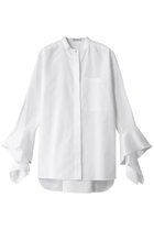 【ベイジ,/BEIGE,】のPERSIMMOM(パーシモン)/バンドカラーシャツ 人気、トレンドファッション・服の通販 founy(ファニー) ファッション Fashion レディースファッション Ladies' Fashion Online トップス・カットソー Tops/Tshirt シャツ/ブラウス Shirts/Blouses アシンメトリー Asymmetry カフス Cuffs コンパクト Compact スリーブ Sleeve フレア Flare ロング Long thumbnail ホワイト|ID: prp329100004579149 ipo3291000000032439024
