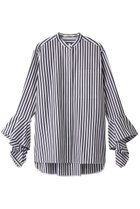 【ベイジ,/BEIGE,】のPERSIMMOM(パーシモン)/バンドカラーシャツ 人気、トレンドファッション・服の通販 founy(ファニー) ファッション Fashion レディースファッション Ladies' Fashion Online トップス・カットソー Tops/Tshirt シャツ/ブラウス Shirts/Blouses アシンメトリー Asymmetry カフス Cuffs コンパクト Compact スリーブ Sleeve フレア Flare ロング Long thumbnail ブラック|ID: prp329100004579149 ipo3291000000032439025