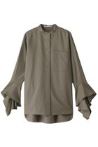 【ベイジ,/BEIGE,】のPERSIMMOM(パーシモン)/バンドカラーシャツ 人気、トレンドファッション・服の通販 founy(ファニー) ファッション Fashion レディースファッション Ladies' Fashion Online トップス・カットソー Tops/Tshirt シャツ/ブラウス Shirts/Blouses アシンメトリー Asymmetry カフス Cuffs コンパクト Compact スリーブ Sleeve フレア Flare ロング Long thumbnail チャコールグレー|ID: prp329100004579149 ipo3291000000032439026