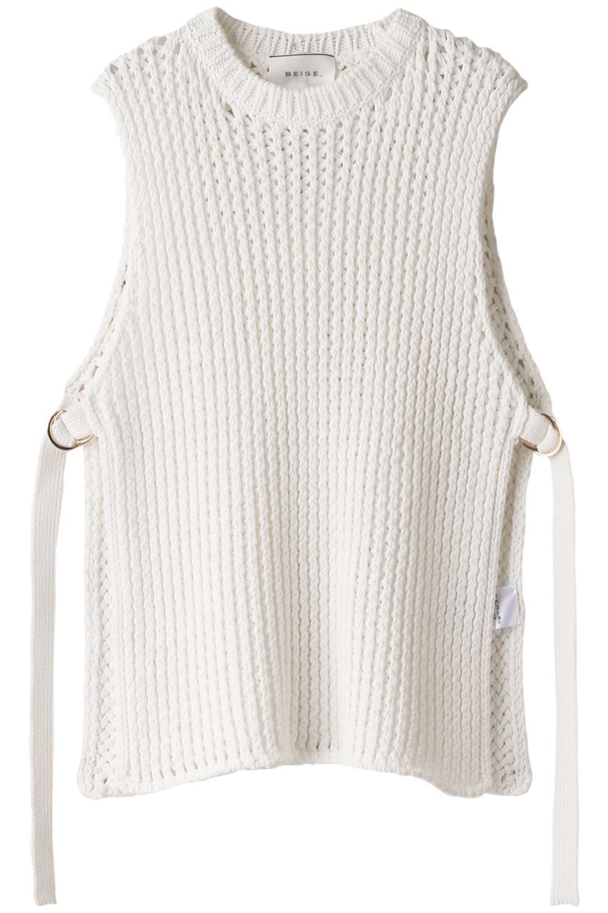 【ベイジ,/BEIGE,】のMALLOW(マロー)/ニットベスト 人気、トレンドファッション・服の通販 founy(ファニー) 　ファッション　Fashion　レディースファッション　Fashion for Women　トップス・カットソー　Cut & Sew Tops　ニット　Knit Tops & Sweaters　ベスト&ジレ / 重ね着スタイル　Vests & Gilets　カジュアルプルオーバー・ニットトップス　Pullovers & Knit Tops / Casual Pullovers　おすすめ　Recommended / Our Picks　シアー　Sheer, See-Through　シンプル　Simple, Minimal　ベスト　Vest, Waistcoat　夏　Summer　春　Spring　S/S・春夏　SS, Spring/Summer, Warm Season　 other-1|ID: prp329100004579150 ipo3291000000032960926