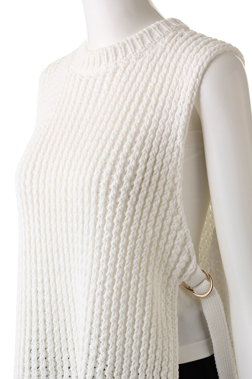 【ベイジ,/BEIGE,】のMALLOW(マロー)/ニットベスト 人気、トレンドファッション・服の通販 founy(ファニー) 　ファッション　Fashion　レディースファッション　Fashion for Women　トップス・カットソー　Cut & Sew Tops　ニット　Knit Tops & Sweaters　ベスト&ジレ / 重ね着スタイル　Vests & Gilets　カジュアルプルオーバー・ニットトップス　Pullovers & Knit Tops / Casual Pullovers　おすすめ　Recommended / Our Picks　シアー　Sheer, See-Through　シンプル　Simple, Minimal　ベスト　Vest, Waistcoat　夏　Summer　春　Spring　S/S・春夏　SS, Spring/Summer, Warm Season　other-5|ID: prp329100004579150 ipo3291000000032960953