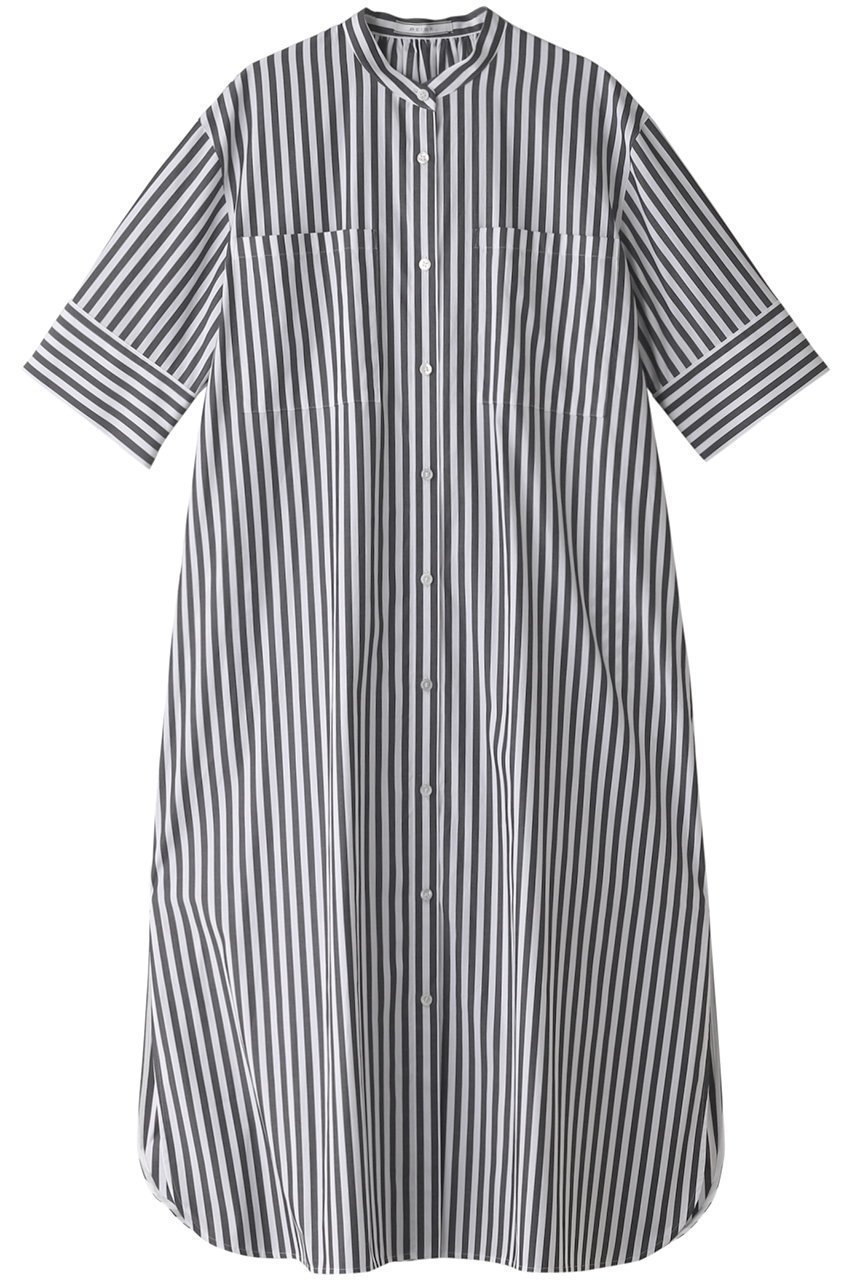 【ベイジ,/BEIGE,】のPERSIMMOM(パーシモン)/シャツワンピース インテリア・キッズ・メンズ・レディースファッション・服の通販 founy(ファニー) 　ファッション　Fashion　レディースファッション　Ladies' Fashion Online　ワンピース　Dress　シャツワンピース　Shirt Dresses　チュニック　Tunic　スリット　Slit　タイプライター　Typewriter　チュニック　Tunic　ロング　Long　半袖　Short Sleeve　ブラック|ID: prp329100004579163 ipo3291000000032439165