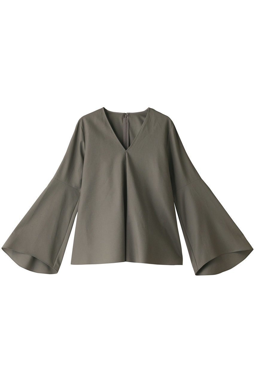 【ベイジ,/BEIGE,】のPERSIMMOM(パーシモン)/フレアブラウス インテリア・キッズ・メンズ・レディースファッション・服の通販 founy(ファニー) 　ファッション　Fashion　レディースファッション　Ladies' Fashion Online　トップス・カットソー　Tops/Tshirt　シャツ/ブラウス　Shirts/Blouses　スリーブ　Sleeve　タイプライター　Typewriter　パーティ　Party　フレア　Flare　ロング　Long　グレー|ID: prp329100004579164 ipo3291000000032439175