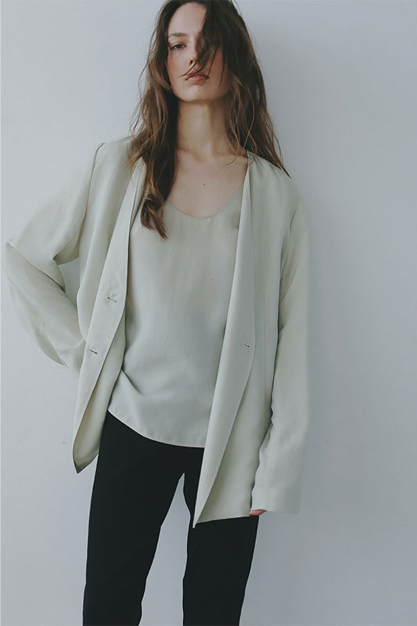 【エトレトウキョウ/ETRE TOKYO】のキュプラシャツジャケット インテリア・キッズ・メンズ・レディースファッション・服の通販 founy(ファニー) 　ファッション　Fashion　レディースファッション　Fashion for Women　アウター　Coat / Outerwear Collection　レディースジャケット・軽アウター　Jackets　トップス・カットソー　Cut & Sew Tops　おすすめ　Recommended / Our Picks　なめらか　Smooth, Silky Texture　カーディガン　Cardigan, Knitwear　キュプラ　Cupro, Eco Fabric　ジャケット　Jacket, Outerwear　スリーブ　Sleeve, Long Sleeve / Short Sleeve　タンク　Tank Top, Sleeveless Top　ロング　Long, Long-Length　セージ|ID: prp329100004580170 ipo3291000000032450951