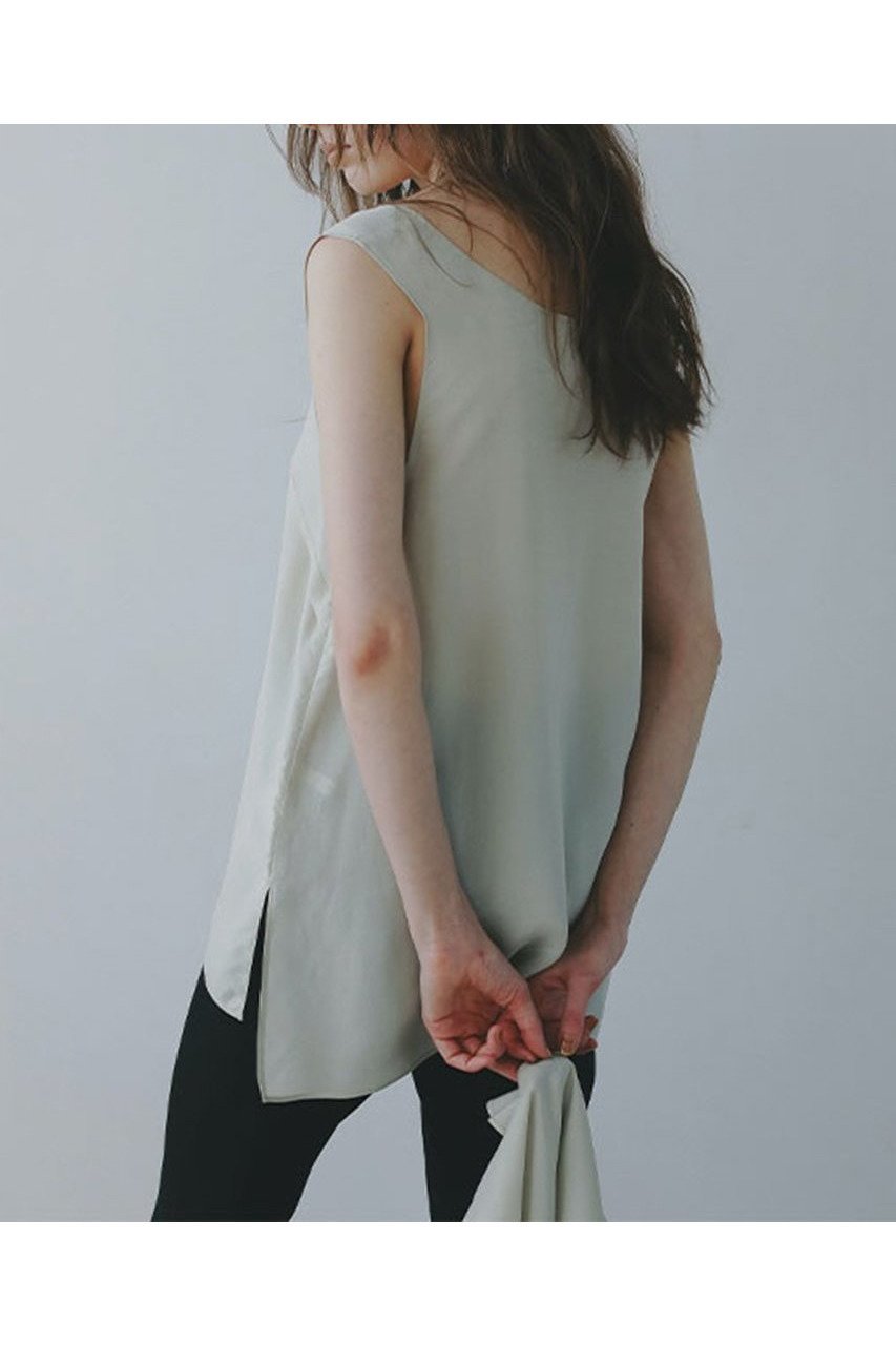 【エトレトウキョウ/ETRE TOKYO】のキュプラタンクトップ 人気、トレンドファッション・服の通販 founy(ファニー) 　ファッション　Fashion　レディースファッション　WOMEN　トップス・カットソー　Tops/Tshirt　キャミソール / ノースリーブ　No Sleeves　シャツ/ブラウス　Shirts/Blouses　おすすめ　Recommend　なめらか　Smooth　キュプラ　Cupra　シンプル　Simple　ジャケット　Jacket　スリット　Slit　セットアップ　Set Up　タンク　Tank　ノースリーブ　No Sleeve　フロント　Front　エレガント 上品　Elegant　再入荷　Restock/Back In Stock/Re Arrival　other-2|ID: prp329100004580171 ipo3291000000032450962