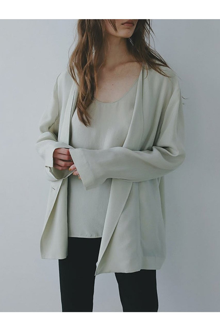 【エトレトウキョウ/ETRE TOKYO】のキュプラタンクトップ 人気、トレンドファッション・服の通販 founy(ファニー) 　ファッション　Fashion　レディースファッション　WOMEN　トップス・カットソー　Tops/Tshirt　キャミソール / ノースリーブ　No Sleeves　シャツ/ブラウス　Shirts/Blouses　おすすめ　Recommend　なめらか　Smooth　キュプラ　Cupra　シンプル　Simple　ジャケット　Jacket　スリット　Slit　セットアップ　Set Up　タンク　Tank　ノースリーブ　No Sleeve　フロント　Front　エレガント 上品　Elegant　再入荷　Restock/Back In Stock/Re Arrival　other-4|ID: prp329100004580171 ipo3291000000032450964