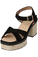 【エスメラルダ/Esmeralda】の【GAIMO】クロスストラップ プラットフォームサンダル/MANU 人気、トレンドファッション・服の通販 founy(ファニー) ファッション Fashion レディースファッション Ladies' Fashion Online コンビ Combination サンダル Sandals スエード Suede フェミニン Feminine ラフィア Raffia |ID:prp329100004580248