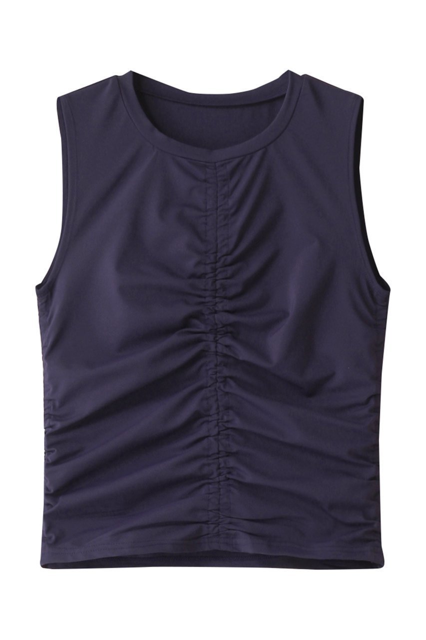 【ジュリエ/Julier】のエコシーベア天stフロントギャザータンクトップ インテリア・キッズ・メンズ・レディースファッション・服の通販 founy(ファニー) 　ファッション　Fashion　レディースファッション　WOMEN　トップス・カットソー　Tops/Tshirt　スポーツウェア　Sportswear　スポーツ トップス　Sports Tops　おすすめ　Recommend　ギャザー　Gather　ストレッチ　Stretch　スポーツ　Sports　セットアップ　Set Up　タンク　Tank　パープル|ID: prp329100004580278 ipo3291000000032451692