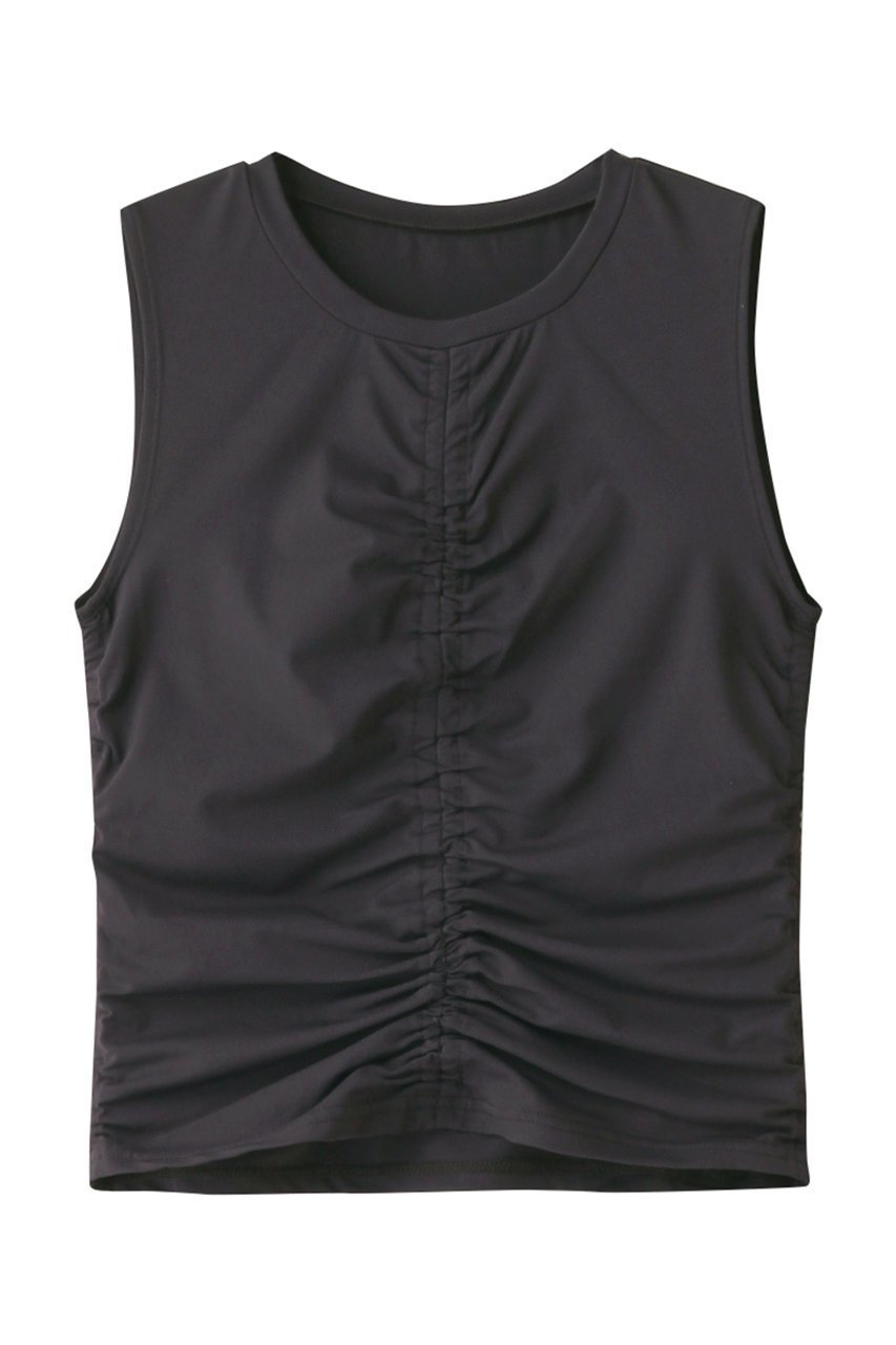 【ジュリエ/Julier】のエコシーベア天stフロントギャザータンクトップ インテリア・キッズ・メンズ・レディースファッション・服の通販 founy(ファニー) 　ファッション　Fashion　レディースファッション　WOMEN　トップス・カットソー　Tops/Tshirt　スポーツウェア　Sportswear　スポーツ トップス　Sports Tops　おすすめ　Recommend　ギャザー　Gather　ストレッチ　Stretch　スポーツ　Sports　セットアップ　Set Up　タンク　Tank　グレー|ID: prp329100004580278 ipo3291000000032451694