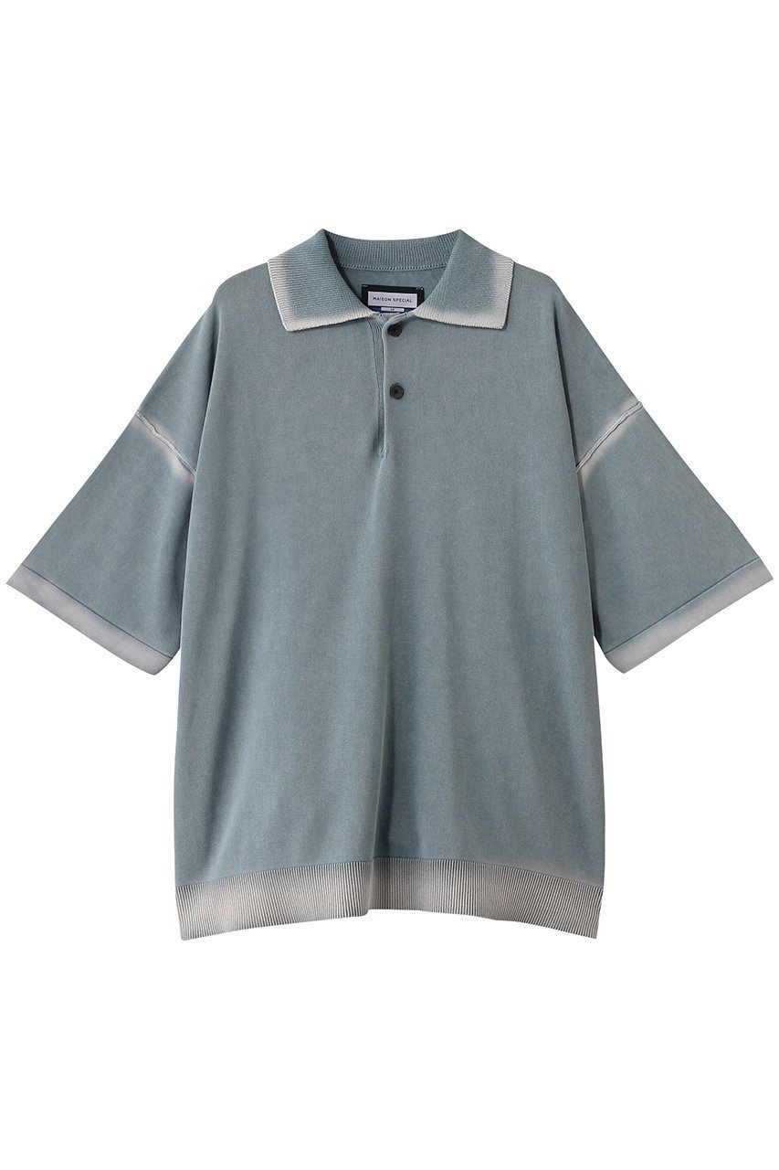 【メゾンスペシャル/MAISON SPECIAL】の【UNISEX】ハイツイストピグメントブリーチニットポロ インテリア・キッズ・メンズ・レディースファッション・服の通販 founy(ファニー) 　ファッション　Fashion　レディースファッション　Ladies' Fashion Online　トップス・カットソー　Tops/Tshirt　ニット　Knit Tops　プルオーバー　Pullover　ユニセックス　Unisex　サマー　Summer　ショルダー　Shoulder　ドロップ　Drop　バランス　Balance　エレガント 上品　Elegant　今季　This Season　夏　Summer　S.BLU(スカイブルー)|ID: prp329100004580282 ipo3291000000032451721