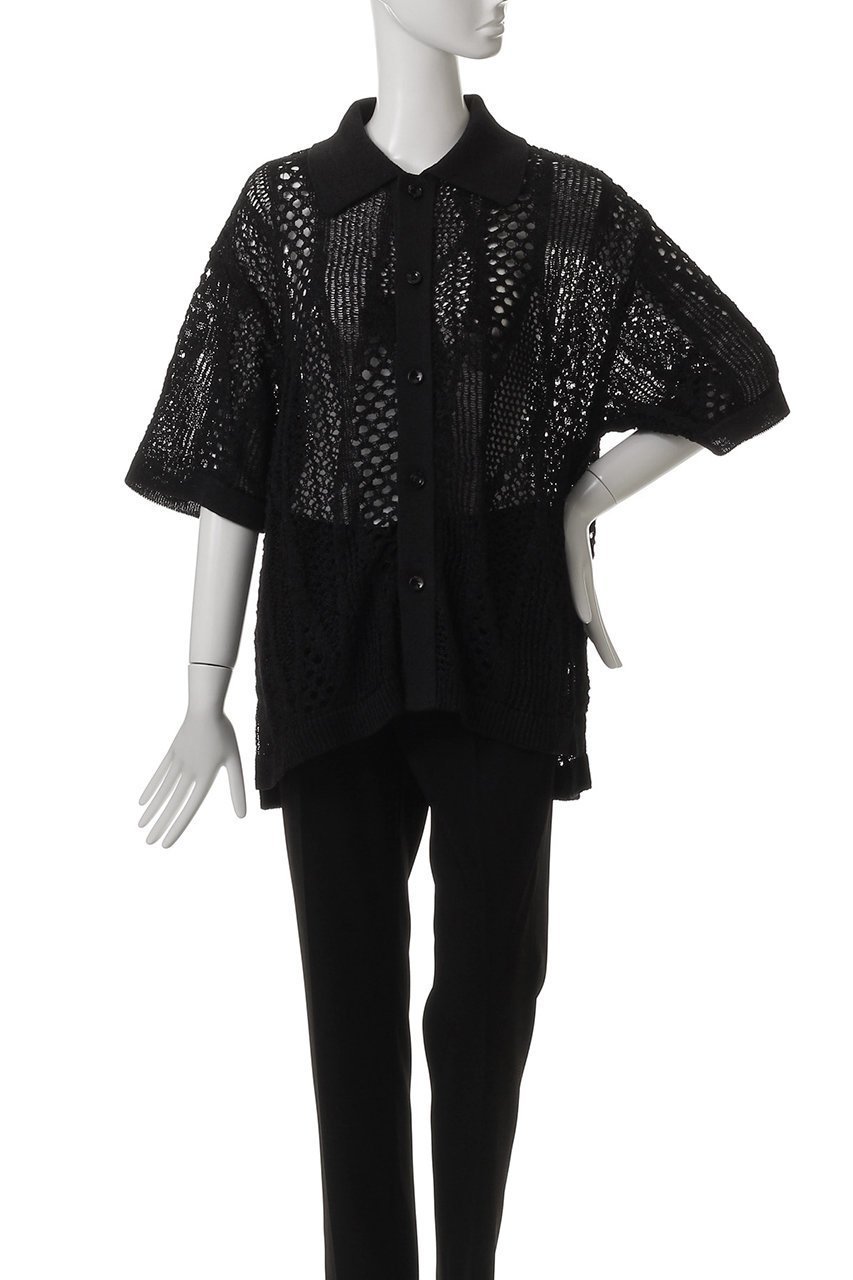 【メゾンスペシャル/MAISON SPECIAL】の【UNISEX】和紙メッシュニット半袖シャツ 人気、トレンドファッション・服の通販 founy(ファニー) 　ファッション　Fashion　レディースファッション　Fashion for Women　トップス・カットソー　Cut & Sew Tops　ニット　Knit Tops & Sweaters　シャツ・ブラウス・オフィスカジュアル　Elegant Blouses & Button-Ups　ユニセックス　Unisex, Genderless　カットソー　Cut and Sewn Top　サマー　Summer, Summer Style　ショート　Short, Short Length　ジャケット　Jacket, Outerwear　スリーブ　Sleeve, Long Sleeve / Short Sleeve　メッシュ　Mesh, Net Fabric　エレガント 上品　Elegant　半袖　Short Sleeve, Half Sleeve　秋　Autumn　other-2|ID: prp329100004580284 ipo3291000000035931137