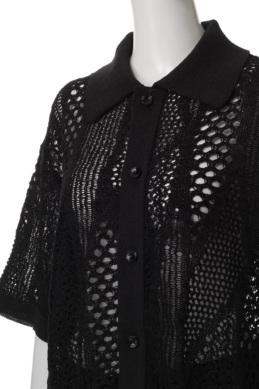 【メゾンスペシャル/MAISON SPECIAL】の【UNISEX】和紙メッシュニット半袖シャツ 人気、トレンドファッション・服の通販 founy(ファニー) 　ファッション　Fashion　レディースファッション　Fashion for Women　トップス・カットソー　Cut & Sew Tops　ニット　Knit Tops & Sweaters　シャツ・ブラウス・オフィスカジュアル　Elegant Blouses & Button-Ups　ユニセックス　Unisex, Genderless　カットソー　Cut and Sewn Top　サマー　Summer, Summer Style　ショート　Short, Short Length　ジャケット　Jacket, Outerwear　スリーブ　Sleeve, Long Sleeve / Short Sleeve　メッシュ　Mesh, Net Fabric　エレガント 上品　Elegant　半袖　Short Sleeve, Half Sleeve　秋　Autumn　other-5|ID: prp329100004580284 ipo3291000000035931140