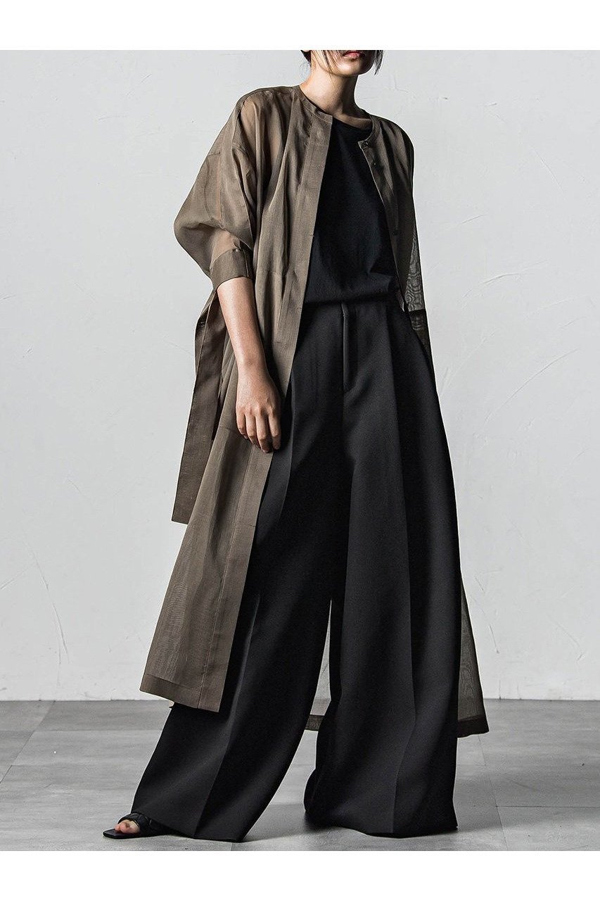 【エッセン ロートレアモン/ESSEN LAUTREAMONT】のポリエステルオーガンジーワンピース 人気、トレンドファッション・服の通販 founy(ファニー) 　ファッション　Fashion　レディースファッション　WOMEN　ワンピース　Dress　チュニック　Tunic　オーガンジー　Organdy　シンプル　Simple　チュニック　Tunic　ドレス　Dress　リボン　Ribbon　ロング　Long　夏　Summer　NEW・新作・新着・新入荷　New Arrivals　春　Spring　S/S・春夏　Ss・Spring/Summer　other-3|ID: prp329100004580289 ipo3291000000032451775