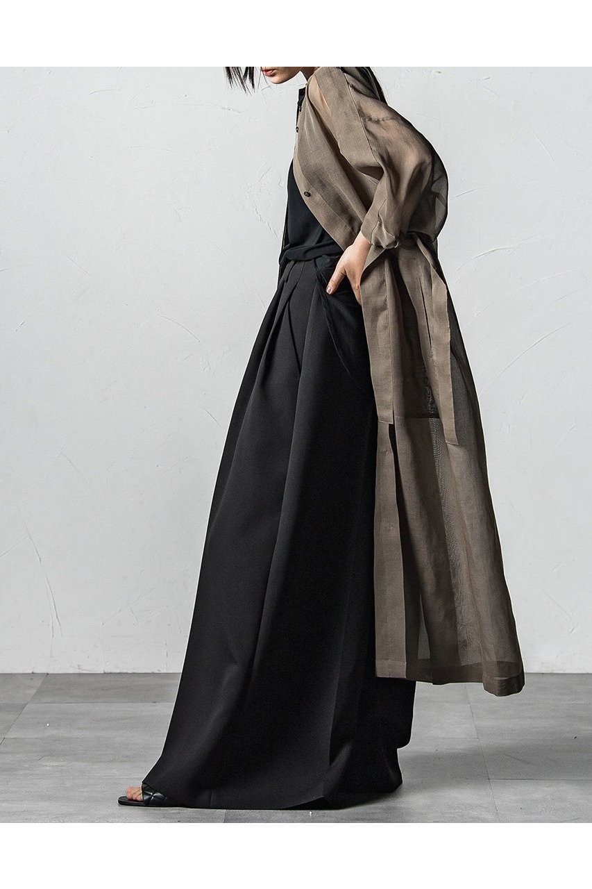 【エッセン ロートレアモン/ESSEN LAUTREAMONT】のポリエステルオーガンジーワンピース 人気、トレンドファッション・服の通販 founy(ファニー) 　ファッション　Fashion　レディースファッション　WOMEN　ワンピース　Dress　チュニック　Tunic　オーガンジー　Organdy　シンプル　Simple　チュニック　Tunic　ドレス　Dress　リボン　Ribbon　ロング　Long　夏　Summer　NEW・新作・新着・新入荷　New Arrivals　春　Spring　S/S・春夏　Ss・Spring/Summer　other-4|ID: prp329100004580289 ipo3291000000032451777