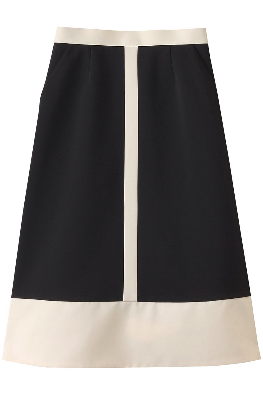【アルアバイル/allureville】の【Loulou Willoughby】バイカラーフレアスカート インテリア・キッズ・メンズ・レディースファッション・服の通販 founy(ファニー) 　ファッション　Fashion　レディースファッション　Fashion for Women　スカート　Skirts　Aライン・フレアスカート　A-Line & Flared Skirts　ロングスカート　Long Skirts / Maxi & Midi Skirts　シンプル　Simple, Minimal　フェミニン　Feminine, Girly　ロング　Long, Long-Length　ブラック系|ID: prp329100004580330 ipo3291000000035579986