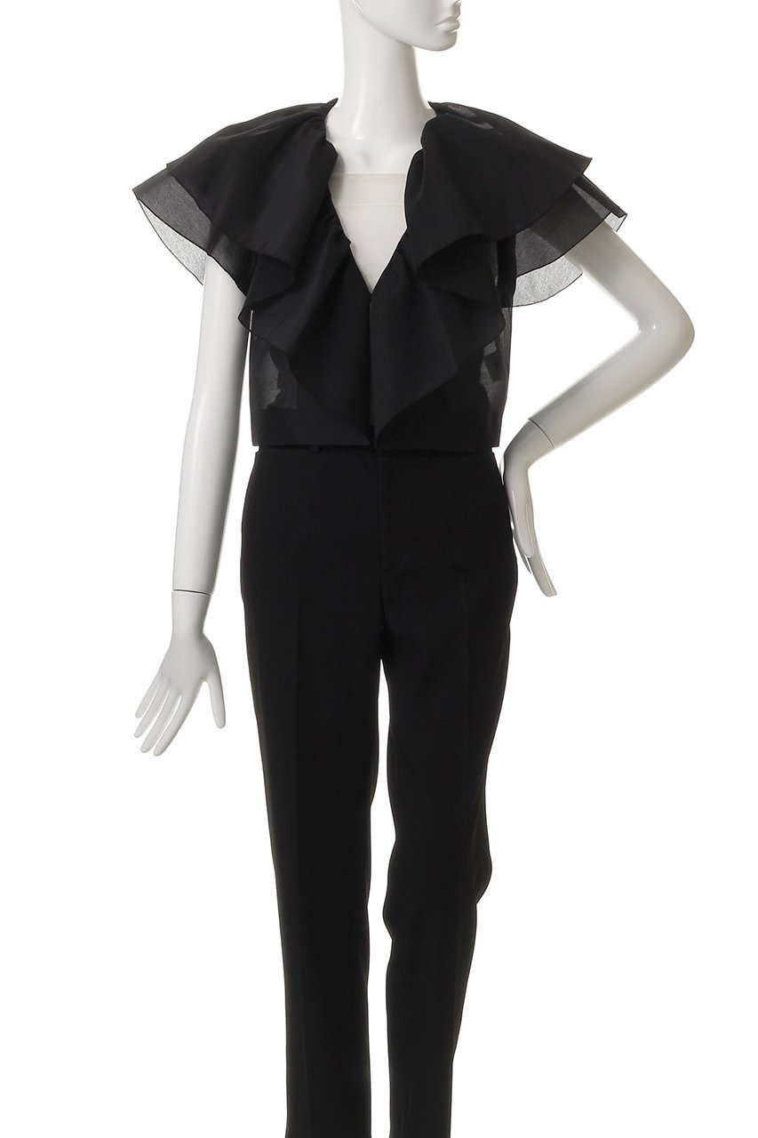 【アルアバイル/allureville】の【Loulou Willoughby】オーガンジーフリルジャケット 人気、トレンドファッション・服の通販 founy(ファニー) 　ファッション　Fashion　レディースファッション　Fashion for Women　アウター　Coat / Outerwear Collection　レディースジャケット・軽アウター　Jackets　おすすめ　Recommended / Our Picks　オーガンジー　Organza Fabric　コンパクト　Compact, Small Size　サロペット　Overalls, Salopette　シアー　Sheer, See-Through　ジャケット　Jacket, Outerwear　ノースリーブ　Sleeveless, No-Sleeve　フリル　Frill, Ruffle　other-2|ID: prp329100004580331 ipo3291000000035931189