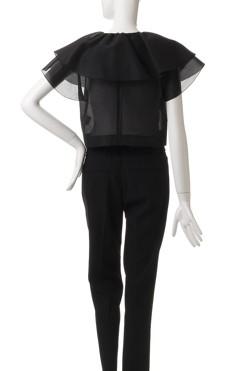 【アルアバイル/allureville】の【Loulou Willoughby】オーガンジーフリルジャケット 人気、トレンドファッション・服の通販 founy(ファニー) 　ファッション　Fashion　レディースファッション　Fashion for Women　アウター　Coat / Outerwear Collection　レディースジャケット・軽アウター　Jackets　おすすめ　Recommended / Our Picks　オーガンジー　Organza Fabric　コンパクト　Compact, Small Size　サロペット　Overalls, Salopette　シアー　Sheer, See-Through　ジャケット　Jacket, Outerwear　ノースリーブ　Sleeveless, No-Sleeve　フリル　Frill, Ruffle　other-4|ID: prp329100004580331 ipo3291000000035931191