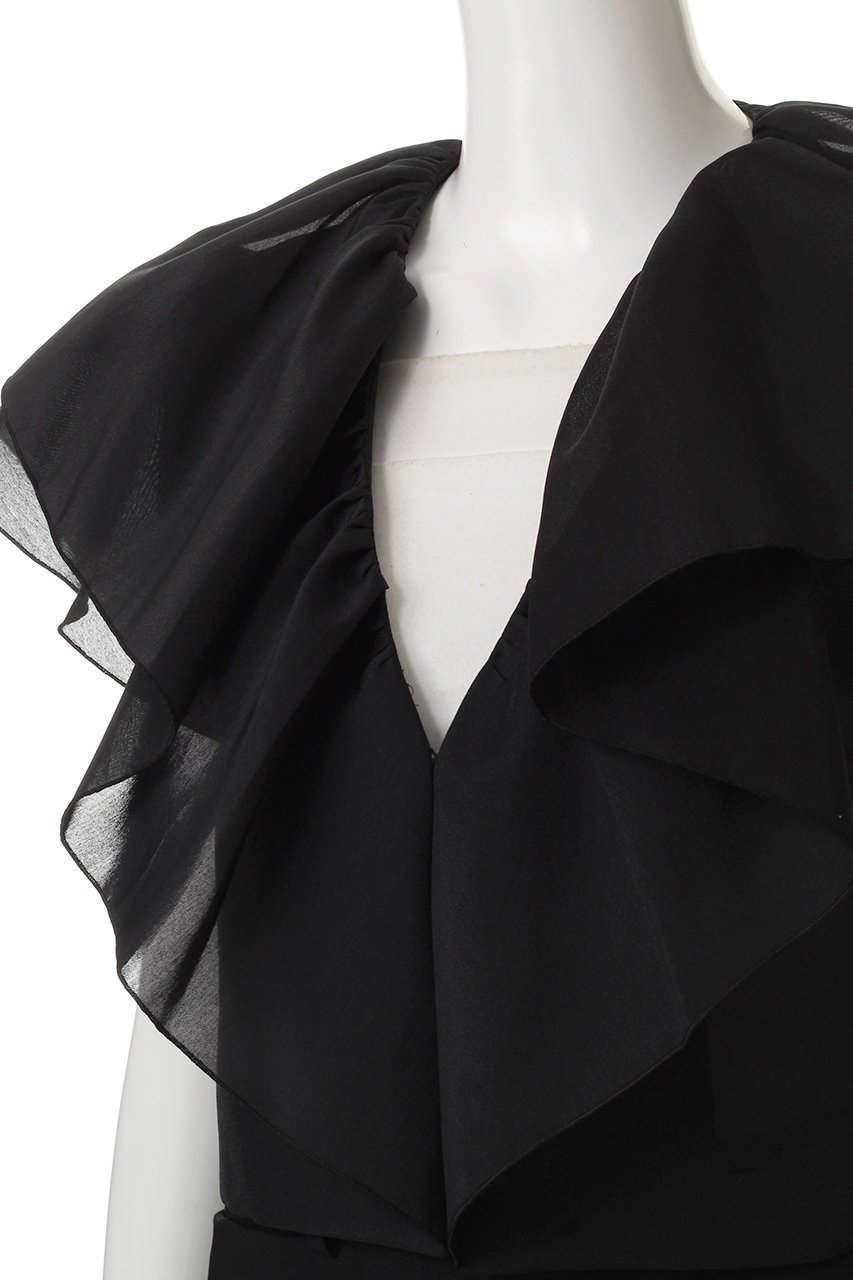 【アルアバイル/allureville】の【Loulou Willoughby】オーガンジーフリルジャケット 人気、トレンドファッション・服の通販 founy(ファニー) 　ファッション　Fashion　レディースファッション　Fashion for Women　アウター　Coat / Outerwear Collection　レディースジャケット・軽アウター　Jackets　おすすめ　Recommended / Our Picks　オーガンジー　Organza Fabric　コンパクト　Compact, Small Size　サロペット　Overalls, Salopette　シアー　Sheer, See-Through　ジャケット　Jacket, Outerwear　ノースリーブ　Sleeveless, No-Sleeve　フリル　Frill, Ruffle　other-5|ID: prp329100004580331 ipo3291000000035931192