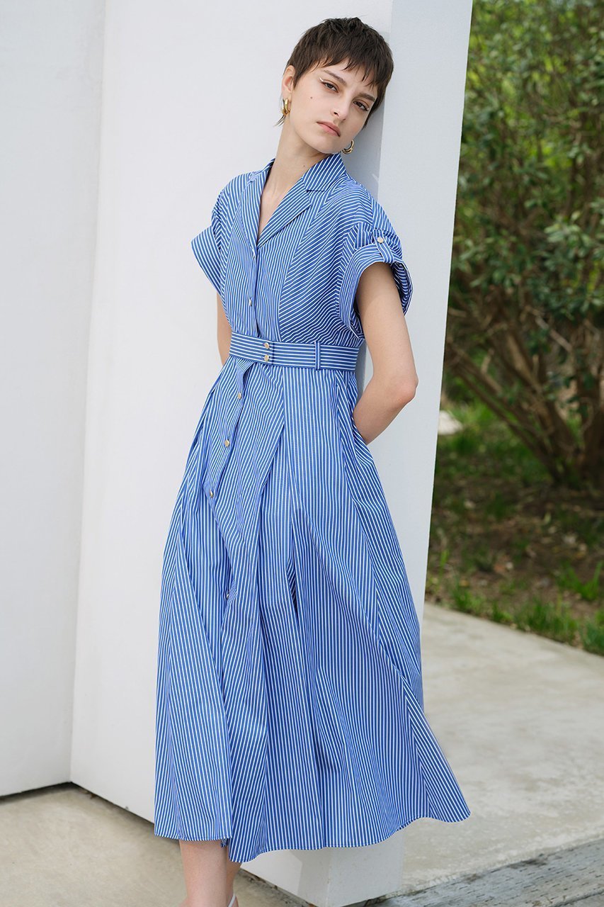 【アルアバイル/allureville】のストライプドレス 人気、トレンドファッション・服の通販 founy(ファニー) 　ファッション　Fashion　レディースファッション　Fashion for Women　ワンピース　Dresses　フォーマル・パーティードレス・結婚式用ドレス　Elegant & Casual Dresses　チュニック　Tunic Tops & Dresses　2025年　2025　2025-2026秋冬・A/W　Autumn/Winter 2025–26 AW25–26　ストライプ　Stripe, Striped Pattern　チュニック　Tunic, Long Top　ドレス　Dress, One-Piece　フェミニン　Feminine, Girly　ロング　Long, Long-Length　A/W・秋冬　Autumn/Winter　other-6|ID: prp329100004580332 ipo3291000000032631639