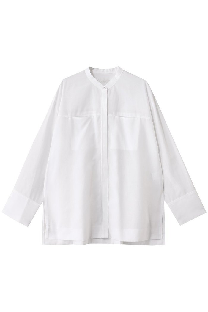 【アルアバイル/allureville】のダンガリーバンドカラーシャツ インテリア・キッズ・メンズ・レディースファッション・服の通販 founy(ファニー) https://founy.com/ ファッション Fashion レディースファッション Ladies' Fashion Online トップス・カットソー Tops/Tshirt シャツ/ブラウス Shirts/Blouses 2025年 2025 2025-2026秋冬・A/W Aw/Autumn/Winter/Fw/Fall/2025-2026 スリーブ Sleeve フロント Front ロング Long A/W・秋冬 Aw・Autumn/Winter・Fw・Fall-Winter |ID: prp329100004580333 ipo3291000000032452141