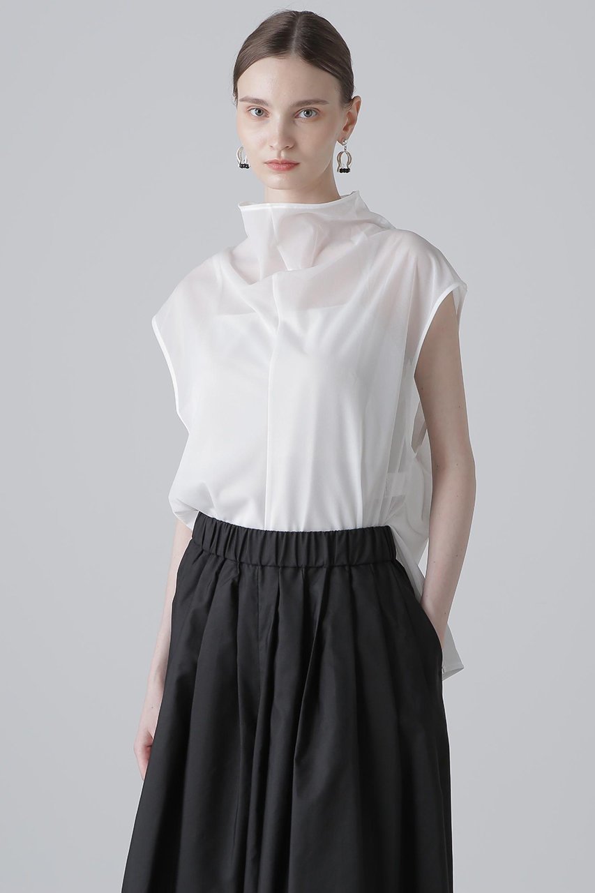 【アドーア/ADORE】のシアージャージーカットソー インテリア・キッズ・メンズ・レディースファッション・服の通販 founy(ファニー) 　ファッション　Fashion　レディースファッション　Fashion for Women　トップス・カットソー　Cut & Sew Tops　シャツ・ブラウス・オフィスカジュアル　Elegant Blouses & Button-Ups　ロングTシャツ・Tシャツ　Longline T-Shirts & Tees　カットソー・ベーシックTシャツ　Cut-and-Sewn Tops / Stretch Tees & Basics　インナー　Innerwear　ショート　Short, Short Length　ジャケット　Jacket, Outerwear　スリーブ　Sleeve, Long Sleeve / Short Sleeve　ハイネック　High Neck, Mock Neck　人気　Popular, Best Seller　今季　This Season, Current Season　再入荷　Restock / Back in Stock　ホワイト|ID: prp329100004580350 ipo3291000000034988995