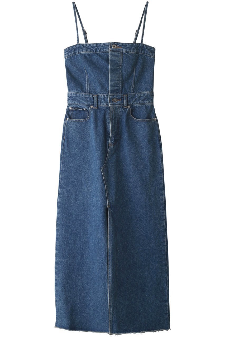 【メゾンスペシャル/MAISON SPECIAL】の2WAYデニムワンピース インテリア・キッズ・メンズ・レディースファッション・服の通販 founy(ファニー) 　ファッション　Fashion　レディースファッション　Ladies' Fashion Online　ワンピース　Dress　チュニック　Tunic　キャミワンピース　Cami Dress　シェイプ　Shape　スリット　Slit　センター　Center　チュニック　Tunic　デニム　Denim　人気　Popularity　マキシ　Maxi　ロング　Long　おすすめ　Recommend　BLU(ブルー)|ID: prp329100004580351 ipo3291000000032452413