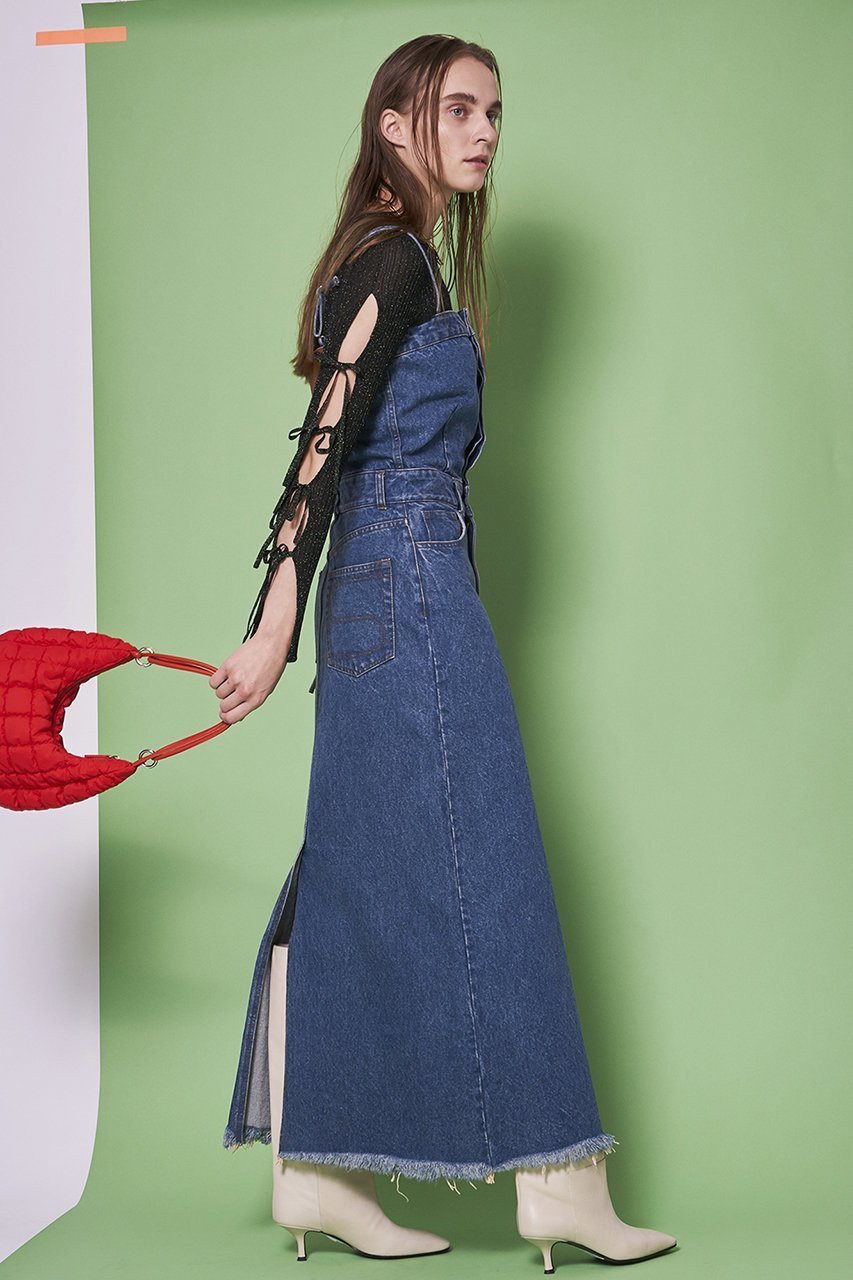 【メゾンスペシャル/MAISON SPECIAL】の2WAYデニムワンピース 人気、トレンドファッション・服の通販 founy(ファニー) 　ファッション　Fashion　レディースファッション　Ladies' Fashion Online　ワンピース　Dress　チュニック　Tunic　キャミワンピース　Cami Dress　シェイプ　Shape　スリット　Slit　センター　Center　チュニック　Tunic　デニム　Denim　人気　Popularity　マキシ　Maxi　ロング　Long　おすすめ　Recommend　other-8|ID: prp329100004580351 ipo3291000000032452420