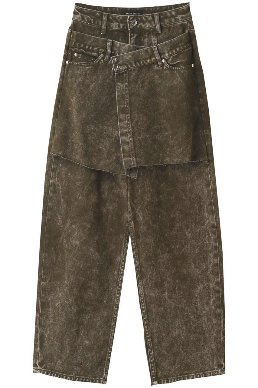 【メゾンスペシャル/MAISON SPECIAL】のマルチウェイラップデニム インテリア・キッズ・メンズ・レディースファッション・服の通販 founy(ファニー) 　ファッション　Fashion　レディースファッション　Fashion for Women　パンツ　Pants & Trousers　デニムパンツ・ジーンズ・美脚デニム　Denim Jeans & Pants　おすすめ　Recommended / Our Picks　デニム　Denim, Jeans Material　KHK(カーキ)|ID: prp329100004581679 ipo3291000000032907973
