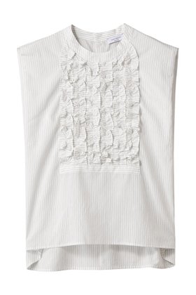 【ニアー ニッポン/near.nippon】 フリル スリーブレストップス人気、トレンドファッション・服の通販 founy(ファニー) ファッション Fashion レディースファッション Fashion for Women トップス・カットソー Cut & Sew Tops キャミソール&ノースリーブ Camisoles & Sleeveless Tops シャツ・ブラウス・オフィスカジュアル Elegant Blouses & Button-Ups ジャケット Jacket, Outerwear デニム Denim, Jeans Material ノースリーブ Sleeveless, No-Sleeve フリル Frill, Ruffle フロント Front, Front Design ミックス Mix, Mixed Style |ID:prp329100004581687