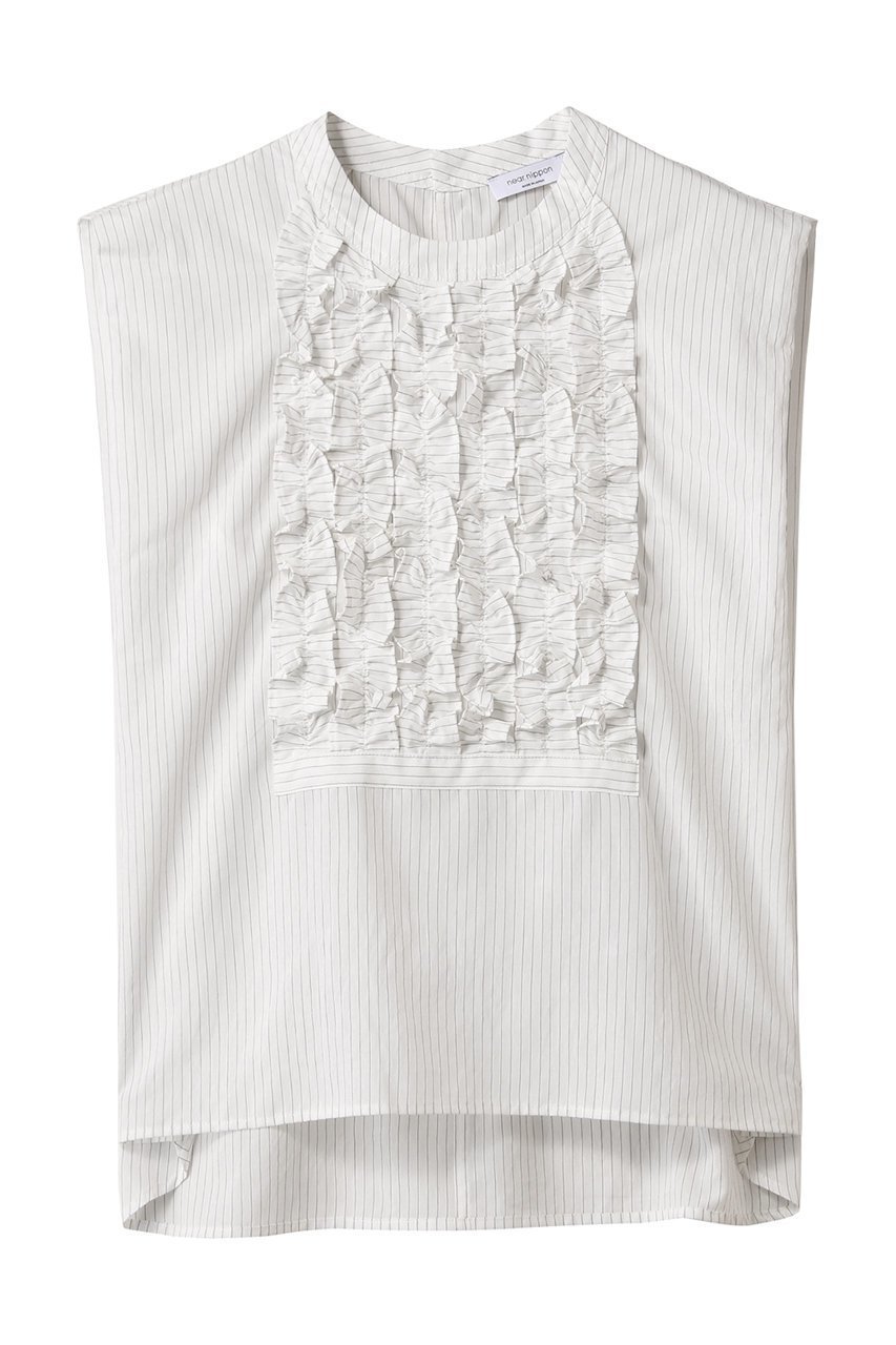 【ニアー ニッポン/near.nippon】のフリル スリーブレストップス 人気、トレンドファッション・服の通販 founy(ファニー) ファッション Fashion レディースファッション Fashion for Women トップス・カットソー Cut & Sew Tops キャミソール&ノースリーブ Camisoles & Sleeveless Tops シャツ・ブラウス・オフィスカジュアル Elegant Blouses & Button-Ups ジャケット Jacket, Outerwear デニム Denim, Jeans Material ノースリーブ Sleeveless, No-Sleeve フリル Frill, Ruffle フロント Front, Front Design ミックス Mix, Mixed Style other-1|ID: prp329100004581687 ipo3291000000035136125