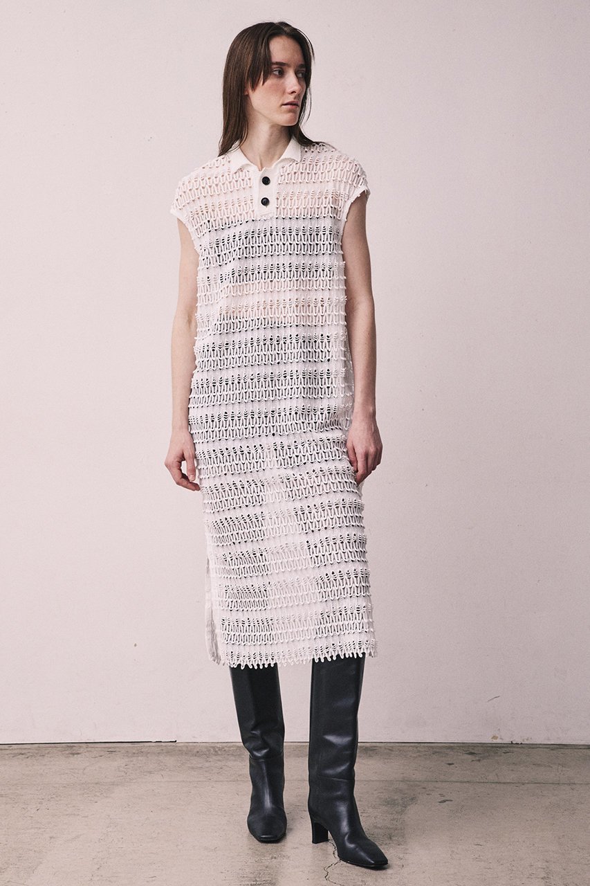 【ニアー ニッポン/near.nippon】のループニット ポロ ワンピース 人気、トレンドファッション・服の通販 founy(ファニー) 　ファッション　Fashion　レディースファッション　Ladies' Fashion Online　ワンピース　Dress　チュニック　Tunic　2025年　2025　2025-2026秋冬・A/W　Aw/Autumn/Winter/Fw/Fall/2025-2026　インナー　Inner　ストレッチ　Stretch　スポーティ　Sporty　スリット　Slit　チュニック　Tunic　ボトム　Bottom　ループ　Loop　ロング　Long　A/W・秋冬　Aw・Autumn/Winter・Fw・Fall-Winter　透かし　Watermark　other-8|ID: prp329100004581689 ipo3291000000032513668