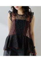 【ウィムガゼット/Whim Gazette】のドットシアーブラウス 人気、トレンドファッション・服の通販 founy(ファニー) ファッション Fashion レディースファッション WOMEN トップス・カットソー Tops/Tshirt キャミソール / ノースリーブ No Sleeves シャツ/ブラウス Shirts/Blouses インド India オーガンジー Organdy ドット Dot ノースリーブ No Sleeve フェミニン Feminine フラワー Flower フリル Frills NEW・新作・新着・新入荷 New Arrivals thumbnail ブラウン|ID: prp329100004581693 ipo3291000000032464293