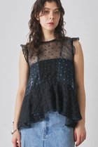 【ウィムガゼット/Whim Gazette】のドットシアーブラウス ネイビー|ID: prp329100004581693 ipo3291000000036081064