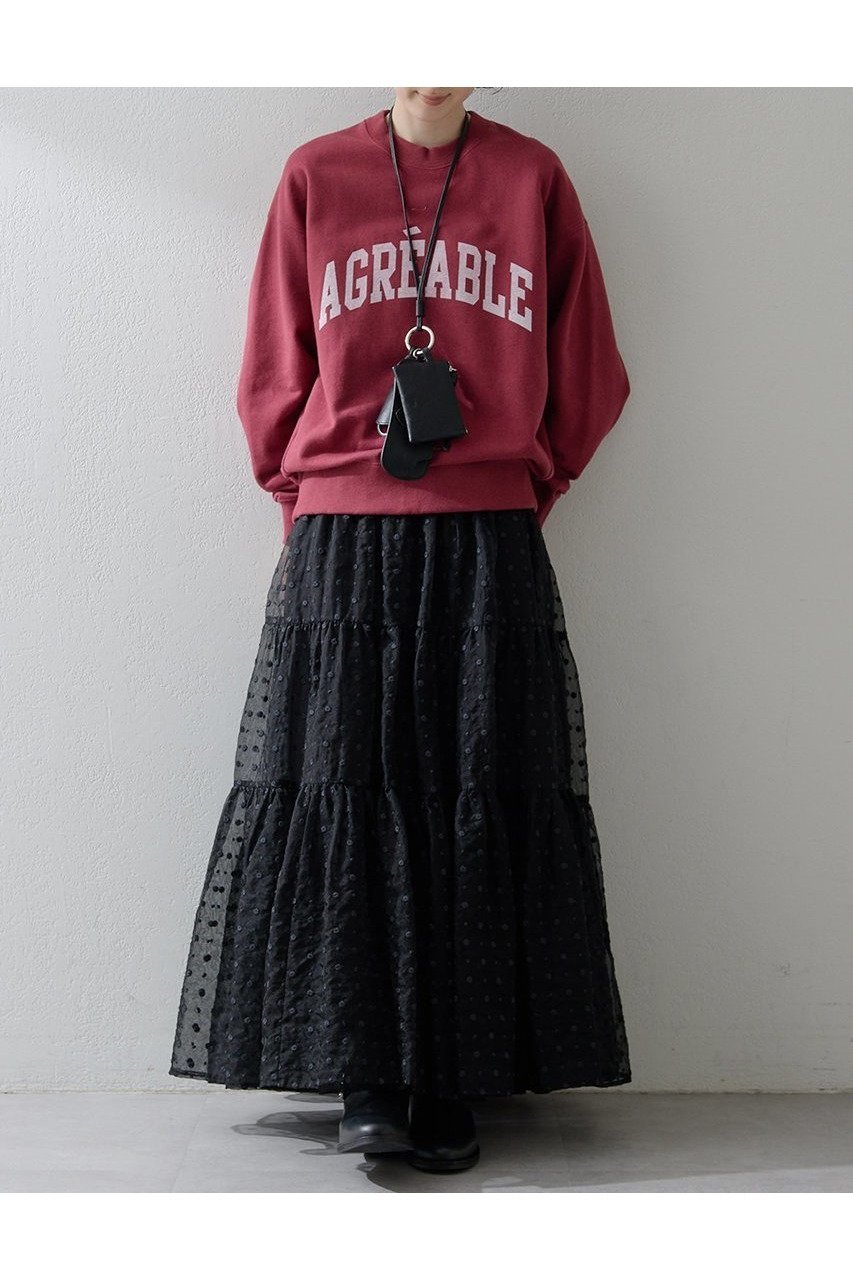 【ウィムガゼット/Whim Gazette】のドットシアースカート 人気、トレンドファッション・服の通販 founy(ファニー) 　ファッション　Fashion　レディースファッション　WOMEN　スカート　Skirt　ロングスカート　Long Skirt　インド　India　オーガンジー　Organdy　スリット　Slit　ティアードスカート　Tiered Skirt　ドット　Dot　フラワー　Flower　ロング　Long　NEW・新作・新着・新入荷　New Arrivals　other-6|ID: prp329100004581694 ipo3291000000032464309