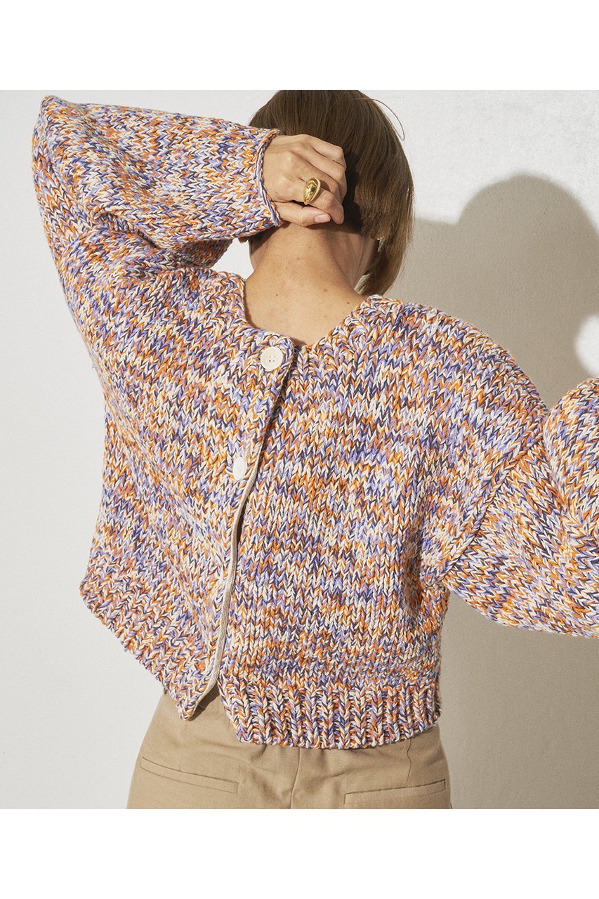 【ウィムガゼット/Whim Gazette】の【GEMINI】ローゲージ2way MIXニット 人気、トレンドファッション・服の通販 founy(ファニー) 　ファッション　Fashion　レディースファッション　WOMEN　トップス・カットソー　Tops/Tshirt　ニット　Knit Tops　プルオーバー　Pullover　アクリル　Acrylic　オレンジ　Orange　カーディガン　Cardigan　バランス　Balance　バルーン　Balloon　パープル　Purple　ボトム　Bottom　ミックス　Mix　手編み　Hand Knitting　NEW・新作・新着・新入荷　New Arrivals　other-5|ID: prp329100004581695 ipo3291000000032464315
