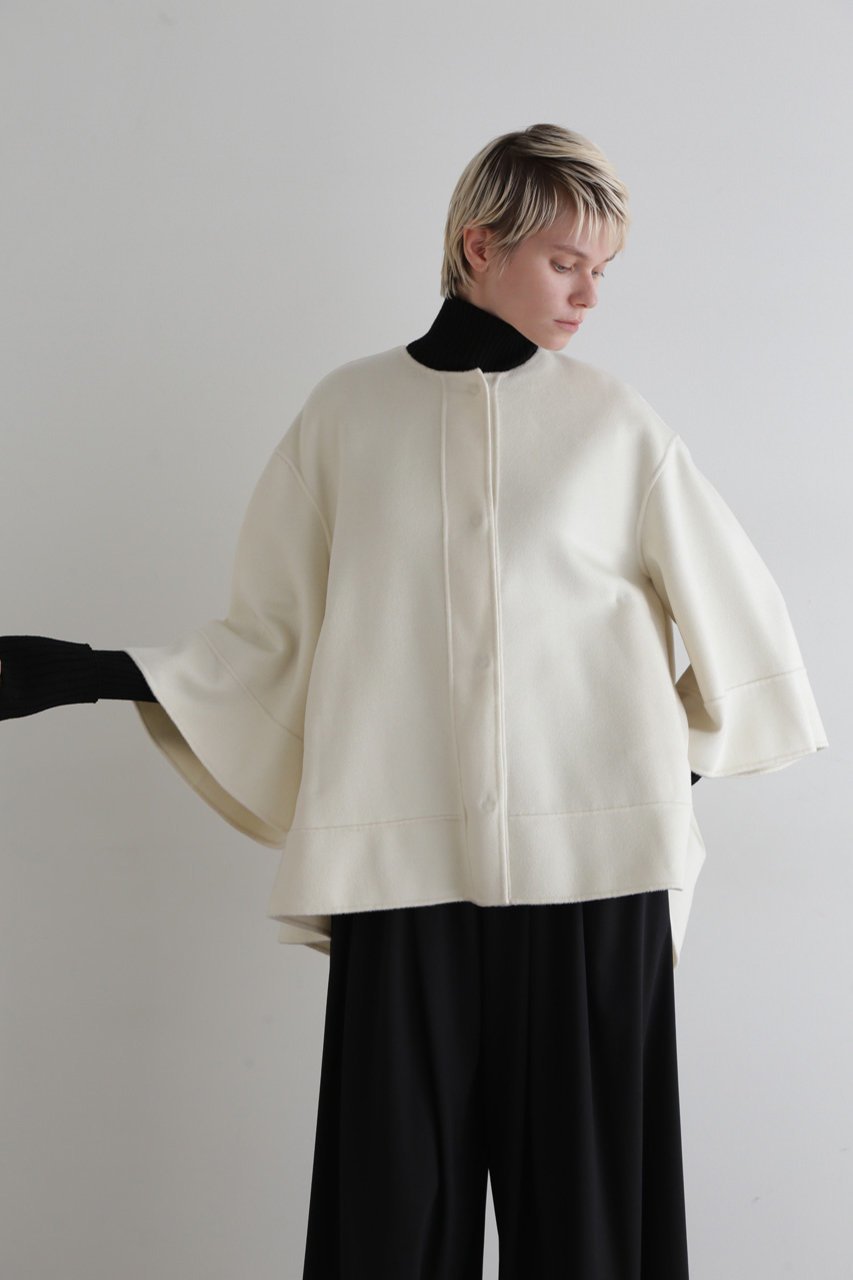 【ル フィル/LE PHIL】のピュアカシミアフレアコート インテリア・キッズ・メンズ・レディースファッション・服の通販 founy(ファニー) 　ファッション　Fashion　レディースファッション　Ladies' Fashion Online　アウター　Coat Outerwear　コート　Coats　カシミヤ　Cashmere　ショート　Short　バランス　Balance　フェミニン　Feminine　ボトム　Bottom　リバーシブル　Reversible　ロング　Long　ワイド　Wide　ホワイト|ID: prp329100004581697 ipo3291000000032464325