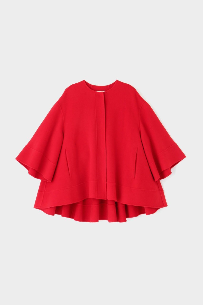 【ル フィル/LE PHIL】のピュアカシミアフレアコート インテリア・キッズ・メンズ・レディースファッション・服の通販 founy(ファニー) 　ファッション　Fashion　レディースファッション　Ladies' Fashion Online　アウター　Coat Outerwear　コート　Coats　カシミヤ　Cashmere　ショート　Short　バランス　Balance　フェミニン　Feminine　ボトム　Bottom　リバーシブル　Reversible　ロング　Long　ワイド　Wide　レッド|ID: prp329100004581697 ipo3291000000032464326