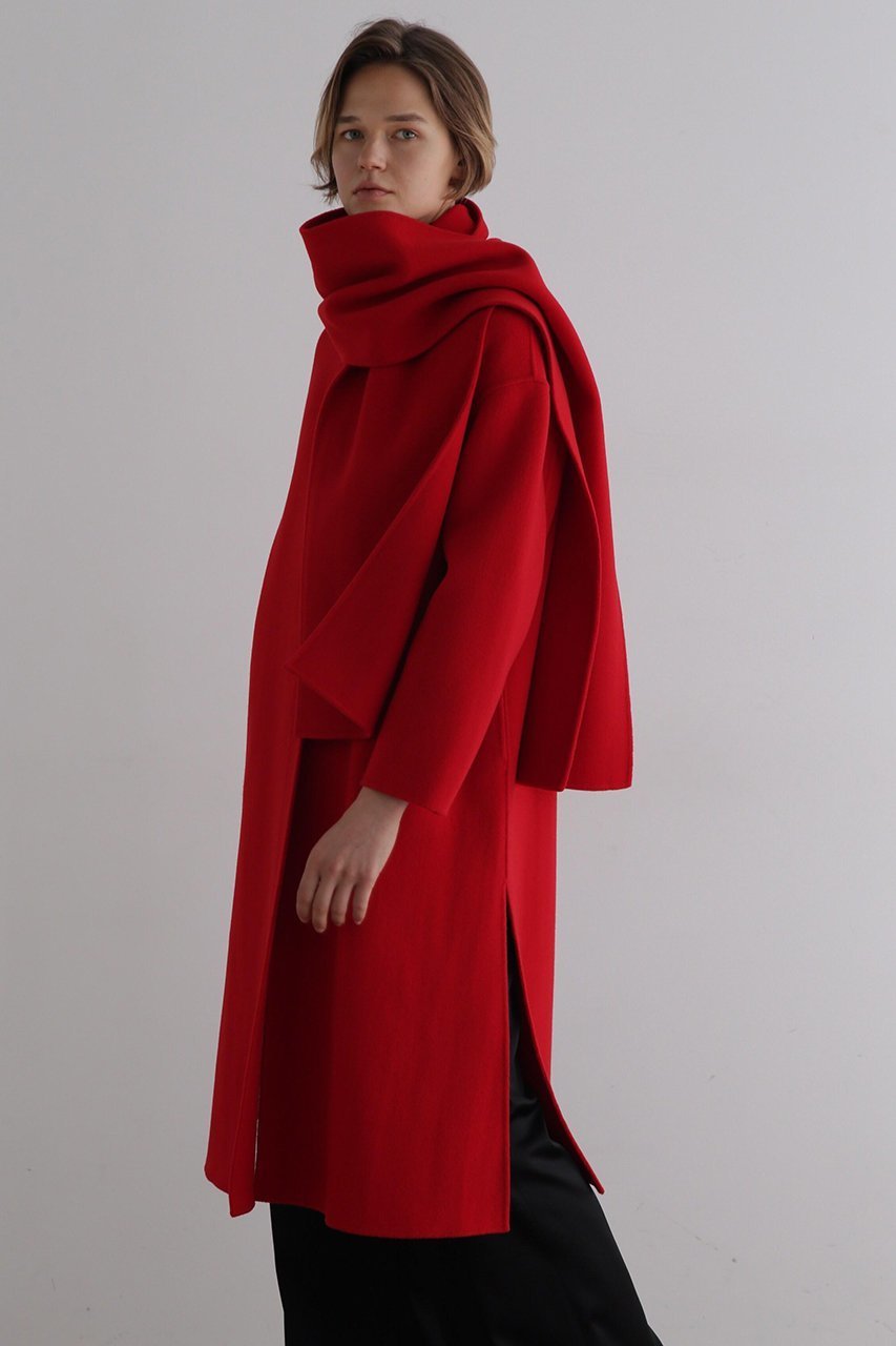 【ル フィル/LE PHIL】のピュアカシミアストール付コート インテリア・キッズ・メンズ・レディースファッション・服の通販 founy(ファニー) 　ファッション　Fashion　レディースファッション　Ladies' Fashion Online　アウター　Coat Outerwear　コート　Coats　カシミヤ　Cashmere　ショルダー　Shoulder　シンプル　Simple　スタンダード　Standard　ストール　Stall　フォルム　Form　ベーシック　Basic　マキシ　Maxi　リバーシブル　Reversible　ロング　Long　エレガント 上品　Elegant　レッド|ID: prp329100004581699 ipo3291000000032536076