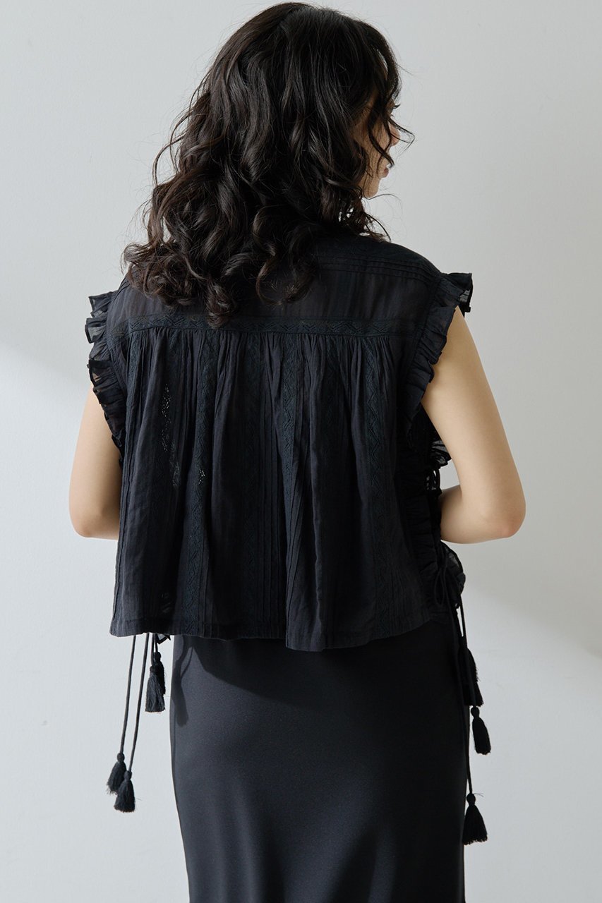 【ウィムガゼット/Whim Gazette】のレースタッセルブラウス 人気、トレンドファッション・服の通販 founy(ファニー) 　ファッション　Fashion　レディースファッション　WOMEN　トップス・カットソー　Tops/Tshirt　シャツ/ブラウス　Shirts/Blouses　おすすめ　Recommend　インド　India　ショート　Short　スリーブ　Sleeve　タッセル　Tassel　レース　Race　吸水　Water Absorption　NEW・新作・新着・新入荷　New Arrivals　other-4|ID: prp329100004581705 ipo3291000000032464393