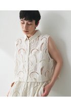 【ウィムガゼット/Whim Gazette】のエンブロイダリーフレンチスリーブシャツ ホワイト|ID: prp329100004581707 ipo3291000000036081081