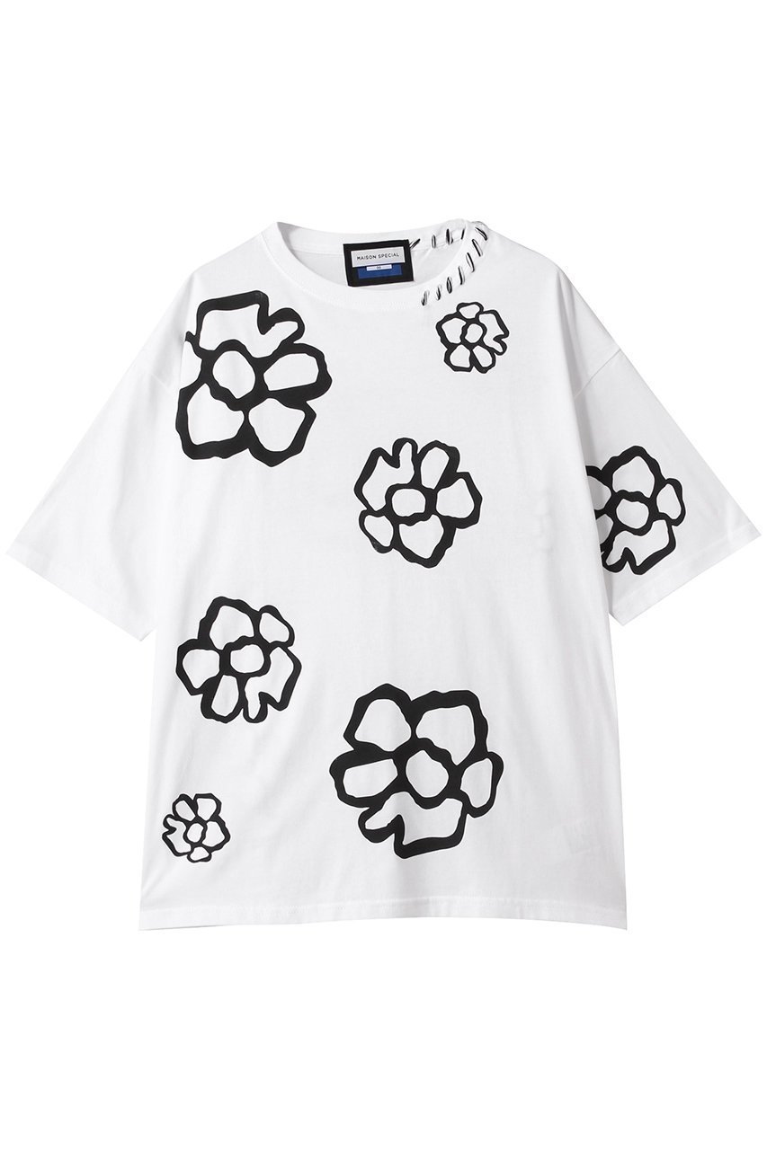 【メゾンスペシャル/MAISON SPECIAL】の【UNISEX】フラワーハンドプリントS/STシャツ 人気、トレンドファッション・服の通販 founy(ファニー) 　ファッション　Fashion　レディースファッション　Ladies' Fashion Online　トップス・カットソー　Tops/Tshirt　シャツ/ブラウス　Shirts/Blouses　ロング / Tシャツ　T-Shirts　カットソー　Cut and Sewn　ユニセックス　Unisex　おすすめ　Recommend　インナー　Inner　ショート　Short　ジャケット　Jacket　スリーブ　Sleeve　ハンド　Hand　ハーフ　Half　フラワー　Flower　プリント　Print　モチーフ　Motif　再入荷　Restock/Back In Stock/Re Arrival　 other-1|ID: prp329100004581710 ipo3291000000032464427