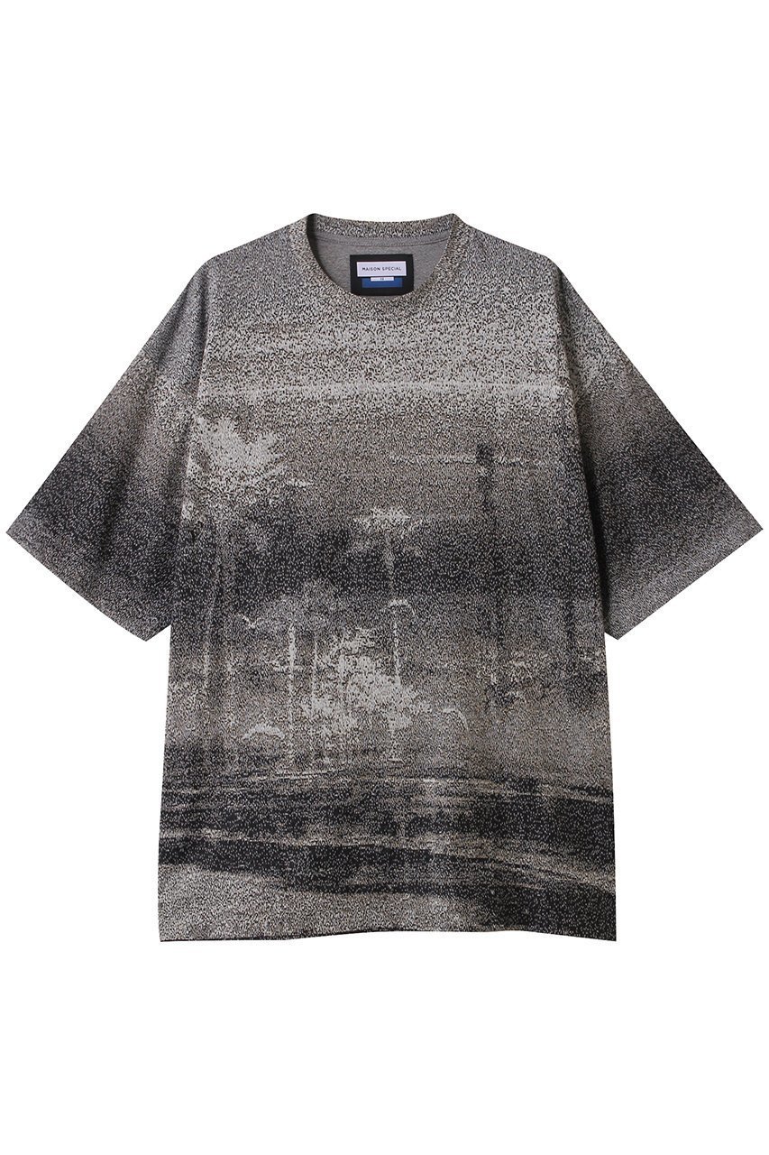 【メゾンスペシャル/MAISON SPECIAL】の【UNISEX】フォトJQニットTシャツ-Nature 人気、トレンドファッション・服の通販 founy(ファニー) 　ファッション　Fashion　レディースファッション　Ladies' Fashion Online　トップス・カットソー　Tops/Tshirt　ニット　Knit Tops　シャツ/ブラウス　Shirts/Blouses　ロング / Tシャツ　T-Shirts　プルオーバー　Pullover　ユニセックス　Unisex　ジャカード　Jacquard　スリーブ　Sleeve　ハーフ　Half　 other-1|ID: prp329100004581711 ipo3291000000032464439