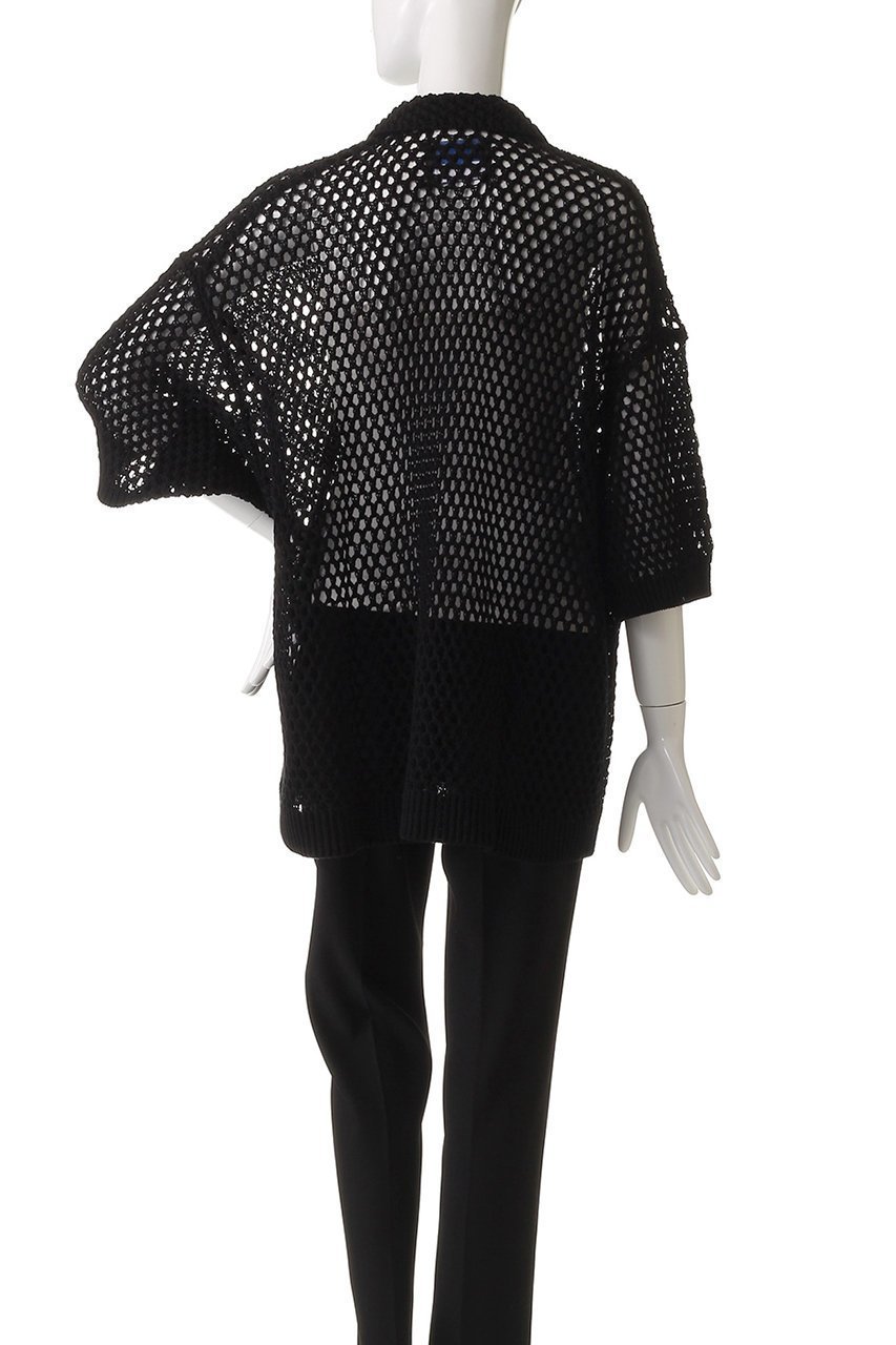【メゾンスペシャル/MAISON SPECIAL】の【UNISEX】クロシェ風半袖ニットシャツ 人気、トレンドファッション・服の通販 founy(ファニー) 　ファッション　Fashion　レディースファッション　Ladies' Fashion Online　トップス・カットソー　Tops/Tshirt　ニット　Knit Tops　シャツ/ブラウス　Shirts/Blouses　ユニセックス　Unisex　インナー　Inner　クロシェ　Crochet　ショート　Short　スリーブ　Sleeve　ハーフ　Half　半袖　Short Sleeve　other-4|ID: prp329100004581714 ipo3291000000032464464